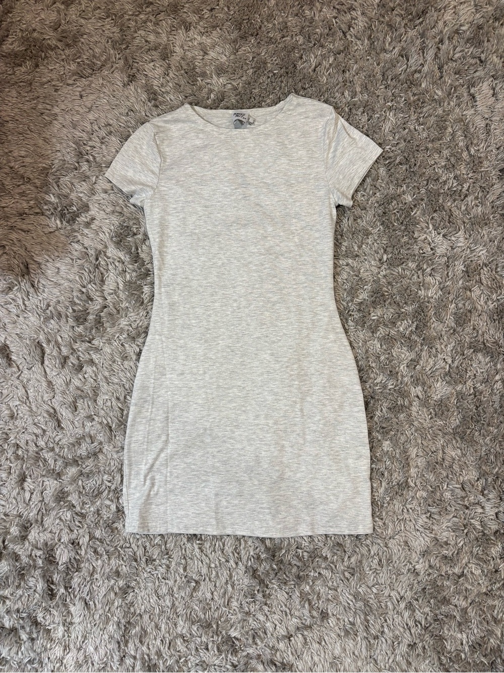 Princess Polly Heather Gray Short Sleeve Bodycon Dress